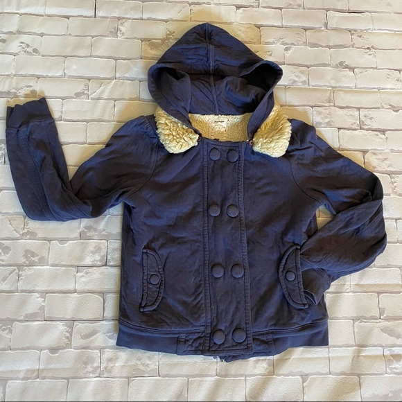 Anthropologie Allihop hoodie jacket blue medium - Picture 12 of 16